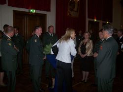 Officers Casino, H.R.H. Princess Maxima of The Netherlands (centre) at the Annula CIMIC Officers Meeting (Civil Military Co-operation). Lieutenant Colonel Ernst Lobbezoo (r), Commander in Chief of 1CIMICBAT, and Caecilia van Peski (l)